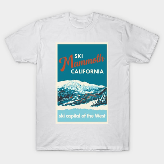 Ski Mammoth Mountain Vintage Ski Poster T-Shirt by ROEDERcraft